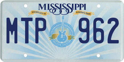 MS license plate MTP962