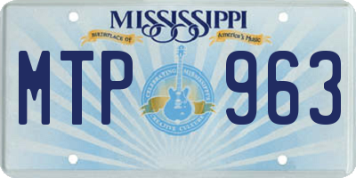 MS license plate MTP963
