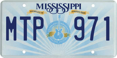 MS license plate MTP971