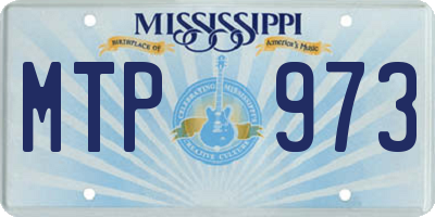 MS license plate MTP973