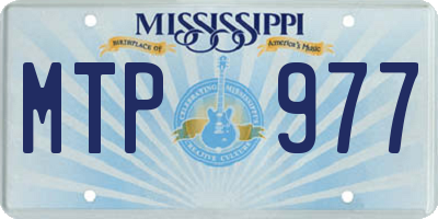 MS license plate MTP977