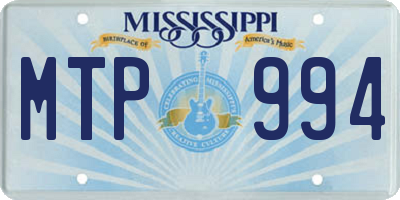 MS license plate MTP994