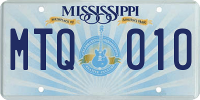 MS license plate MTQ010
