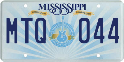 MS license plate MTQ044