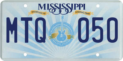 MS license plate MTQ050
