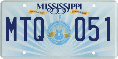 MS license plate MTQ051