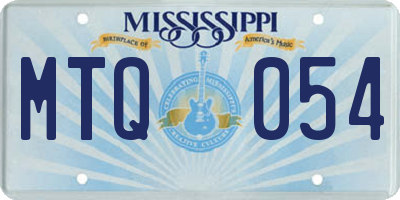 MS license plate MTQ054