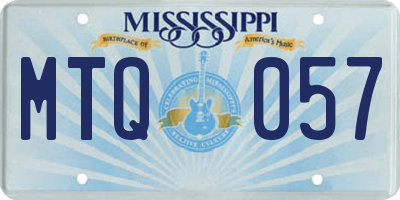 MS license plate MTQ057