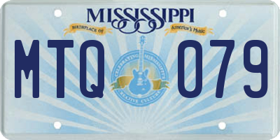 MS license plate MTQ079