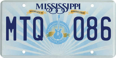 MS license plate MTQ086