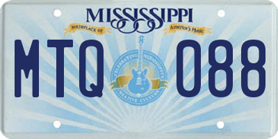MS license plate MTQ088