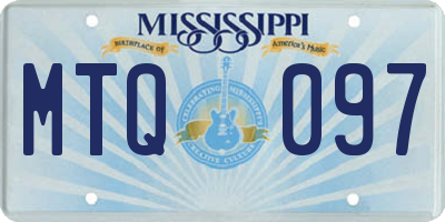 MS license plate MTQ097