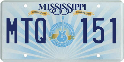 MS license plate MTQ151