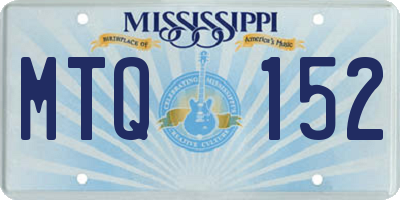 MS license plate MTQ152