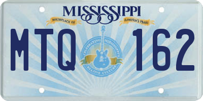 MS license plate MTQ162