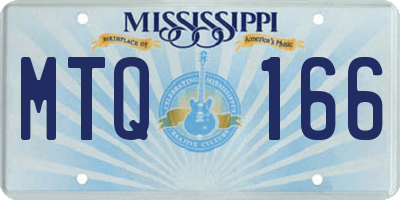MS license plate MTQ166