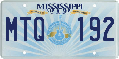 MS license plate MTQ192