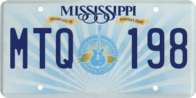 MS license plate MTQ198