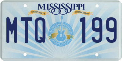 MS license plate MTQ199