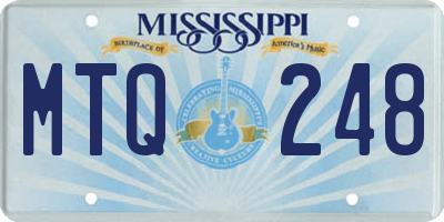 MS license plate MTQ248