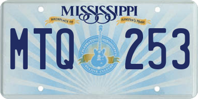 MS license plate MTQ253