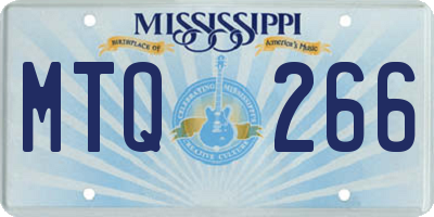 MS license plate MTQ266