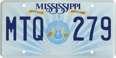 MS license plate MTQ279