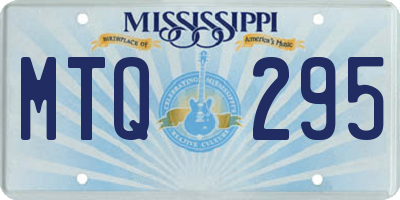 MS license plate MTQ295
