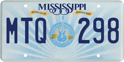 MS license plate MTQ298
