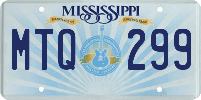 MS license plate MTQ299