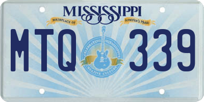 MS license plate MTQ339