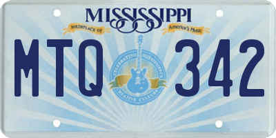 MS license plate MTQ342