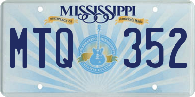 MS license plate MTQ352