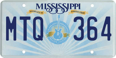 MS license plate MTQ364