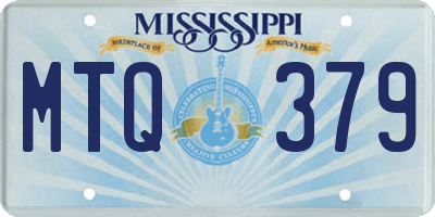 MS license plate MTQ379