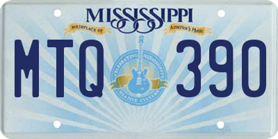MS license plate MTQ390