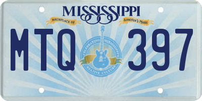 MS license plate MTQ397