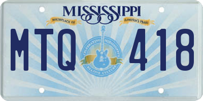 MS license plate MTQ418