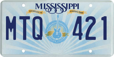 MS license plate MTQ421