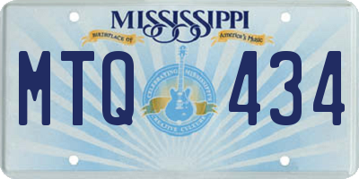 MS license plate MTQ434