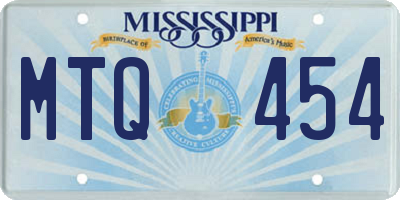 MS license plate MTQ454