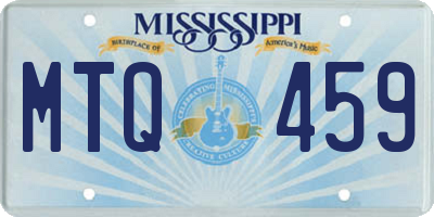 MS license plate MTQ459