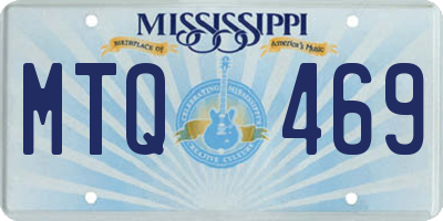 MS license plate MTQ469