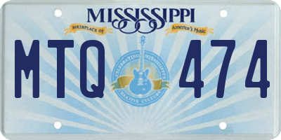 MS license plate MTQ474