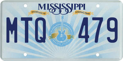 MS license plate MTQ479