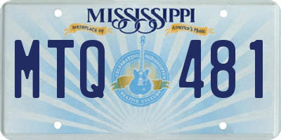 MS license plate MTQ481