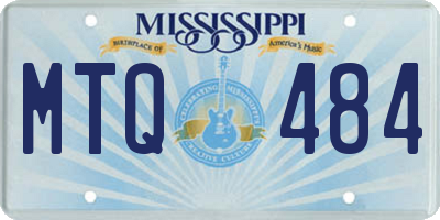 MS license plate MTQ484