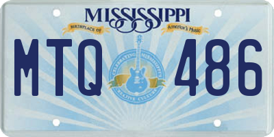 MS license plate MTQ486
