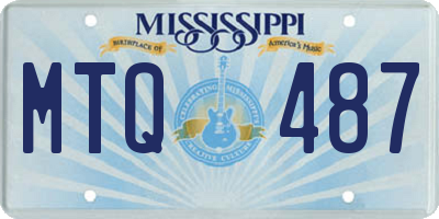 MS license plate MTQ487