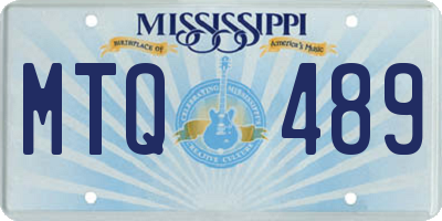 MS license plate MTQ489
